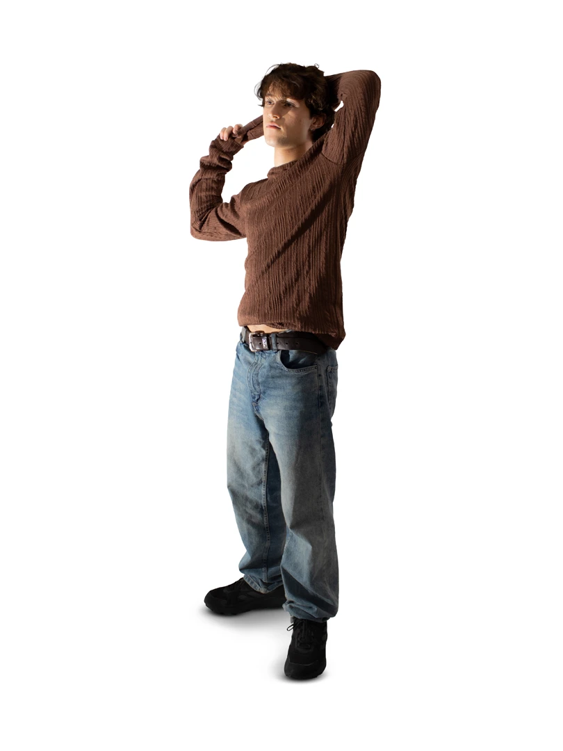 Suéter de Corte Recto con Puños a Tela - Image 2